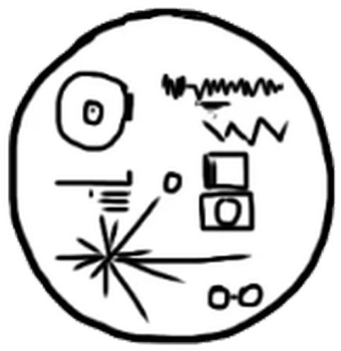 A hand-drawn disk.
